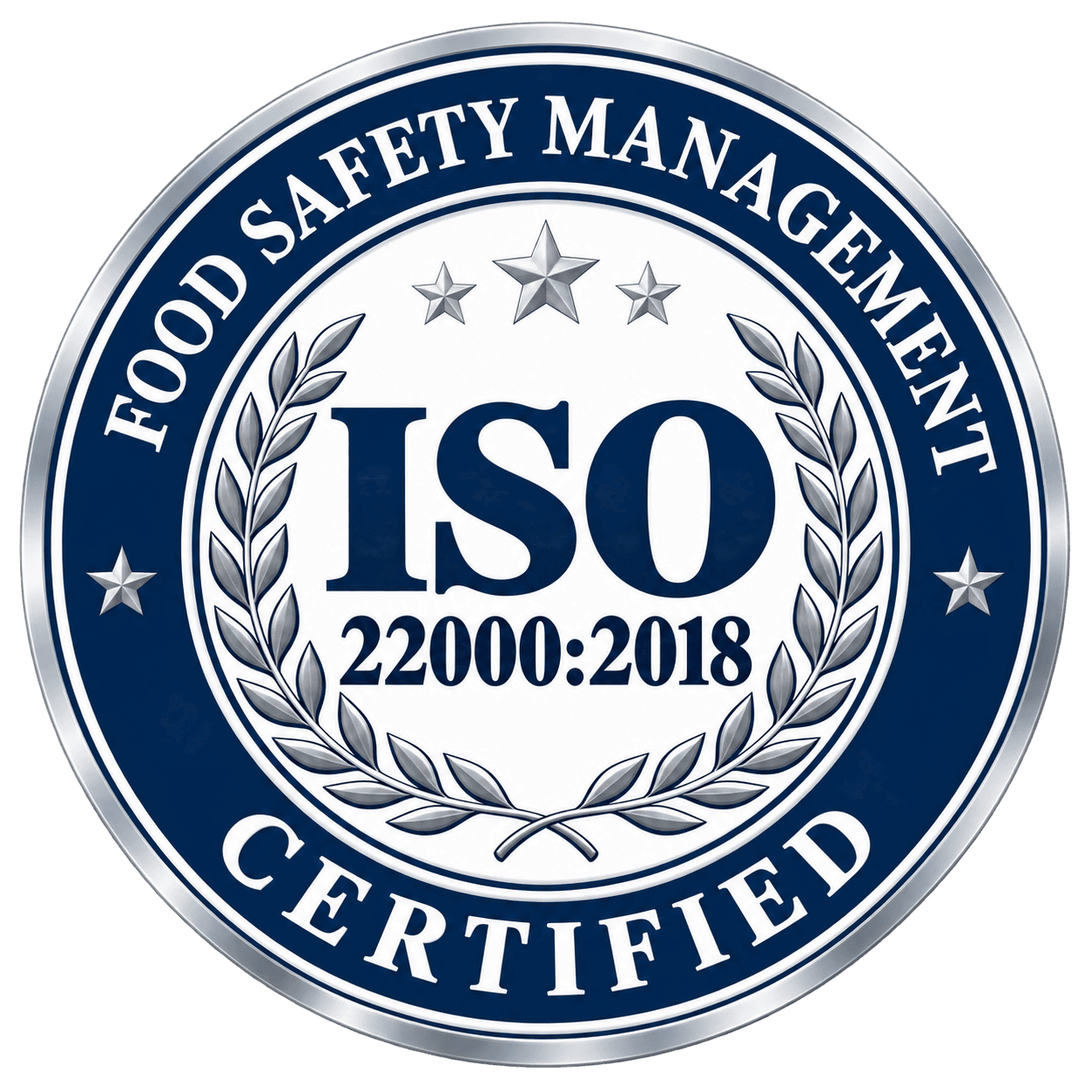 ISO 22000:2018 certified seal